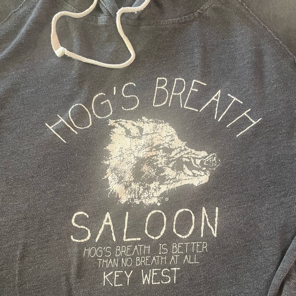 MV Sport Other - Hog’s Breath Saloon Key West Florida Charcoal Lightweight Hoodie XXL
